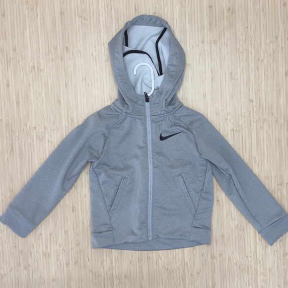 Nike Other - Kids Nike Dri Fit Light Gray Full Zip Hooded Long Sleeve Sweatshirt - size 2T